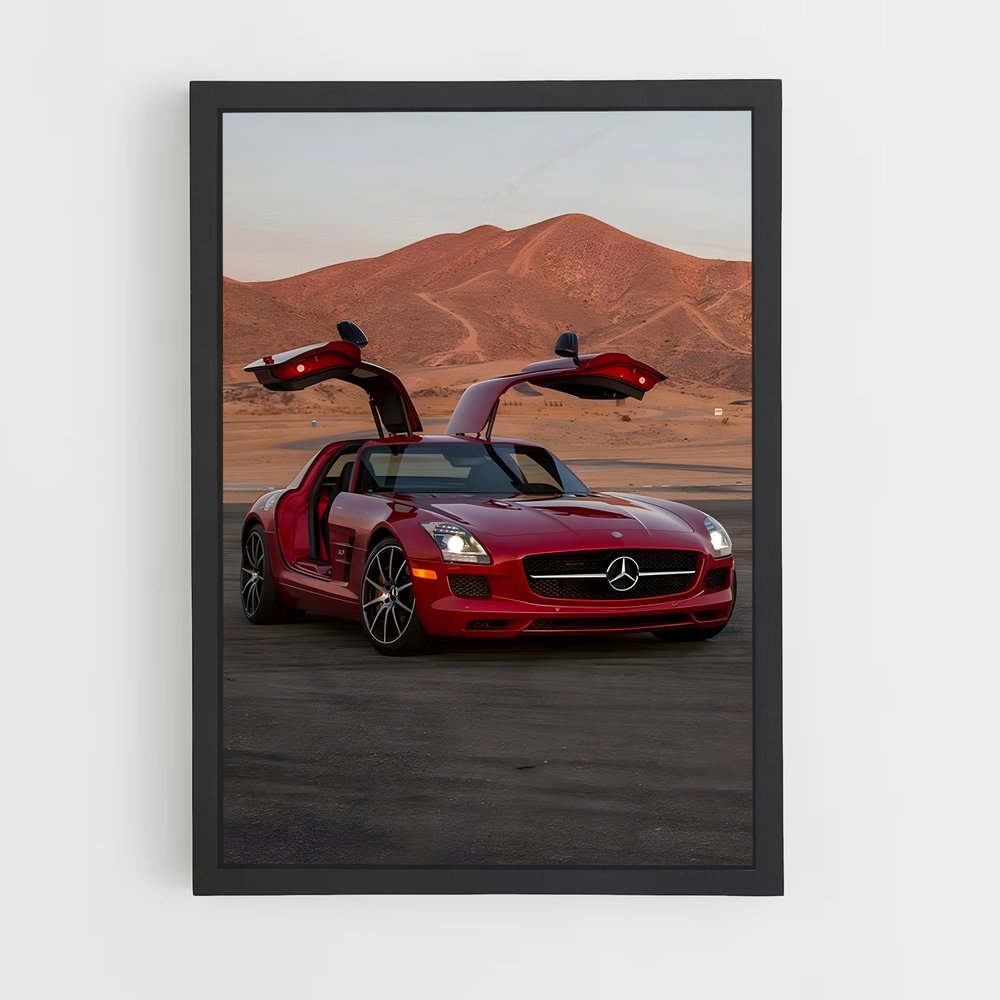 Poster Rouge Racing – affiche Mercedes (vue 2)